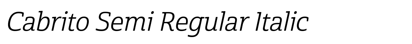 Cabrito Semi Regular Italic image